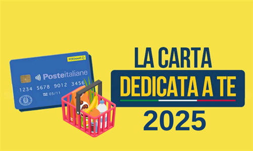 Carta "Dedicata a Te 2025". Gaduatoria definitiva dei beneficiari