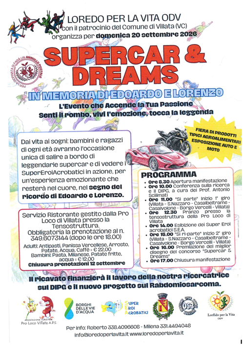 Supercar & Dreams in memoria di Edoardo e Lorenzo